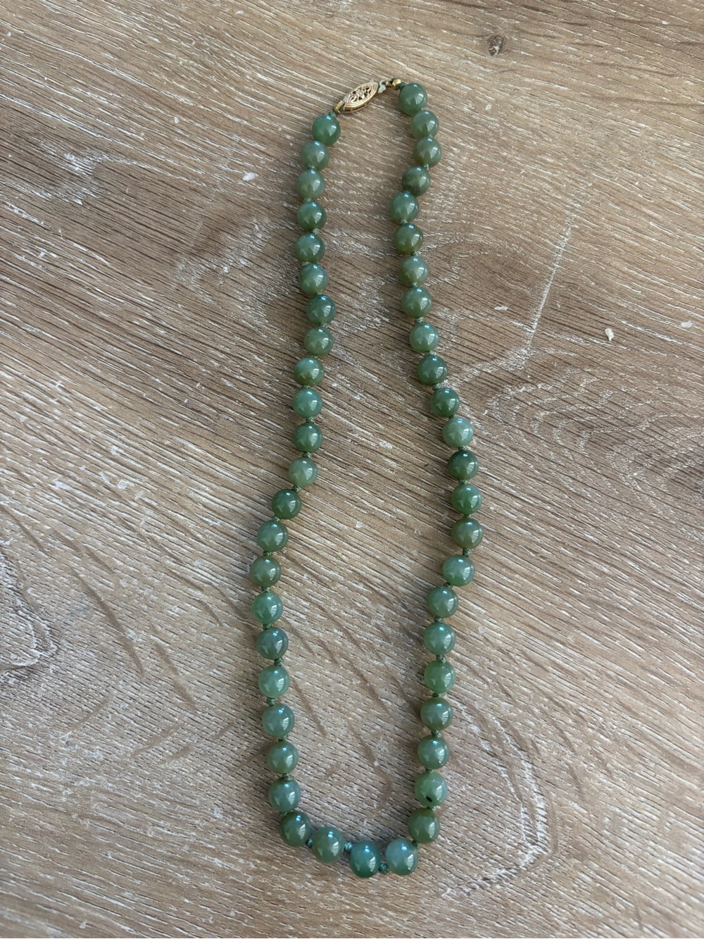 Jade & 14K Gold Beaded Necklace